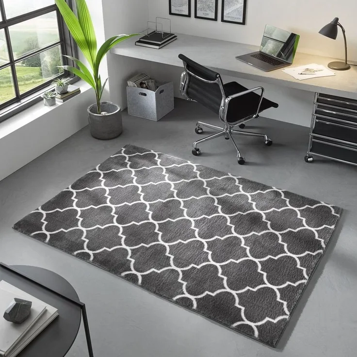 TaraCarpet Teppich Valetta Florentiner 52, rechteckig, Höhe: 19 mm, Skandi designer kurzflor waschbar Wohnzimmer Schlafzimmer 050x080 cm