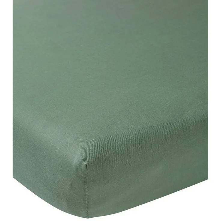Meyco Home Spannbettlaken Uni Forest Green, Jersey, Gummizug: Rundum, (1 Stück), 90x210/220cm
