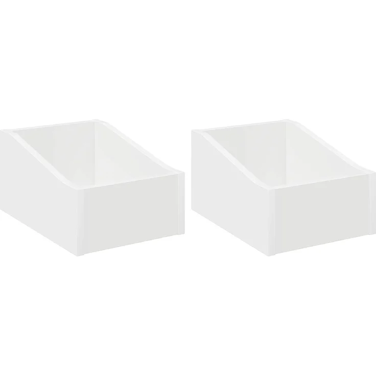 vidaXL LP Plattenbox 2 stk. Weiß 23 x 33 x 16 cm Holzwerkstoff 8012779 – Bild 2