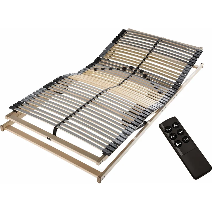 Lattenrost mit Motor Flex Motor Funk, Beco, Kopfteil motorisch verstellbar, Fußteil motorisch verstellbar, mit Funk-Fernbedienung, erhältlich in 90x200 cm und weiteren Größen – Bild 1