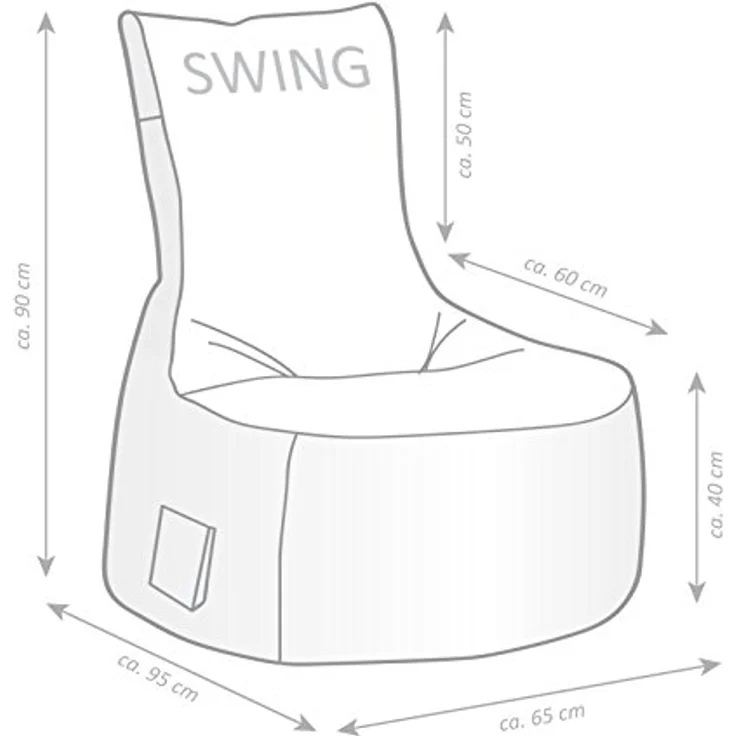SITTING POINT only by MAGMA Sitzsack Scuba Swing anthrazit – Bild 4