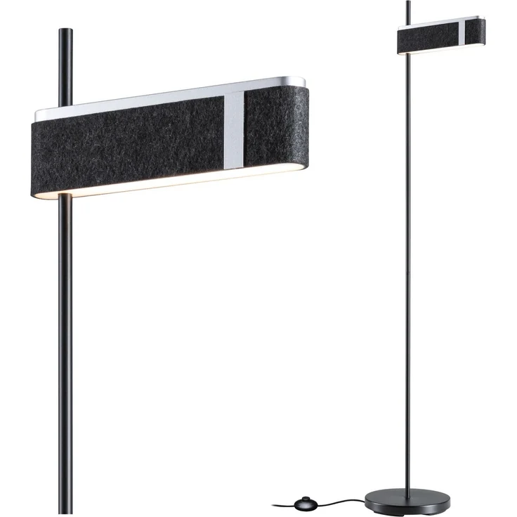 Paulmann 79988 LED Stehleuchte Jagun 3-Step-Dim 2700K 1250lm Filz anthrazit – Bild 1