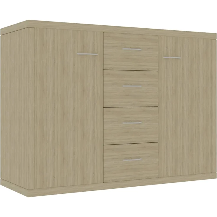 vidaXL Sideboard Sonoma-Eiche 88x30x65 cm Holzwerkstoff 800687 – Bild 2