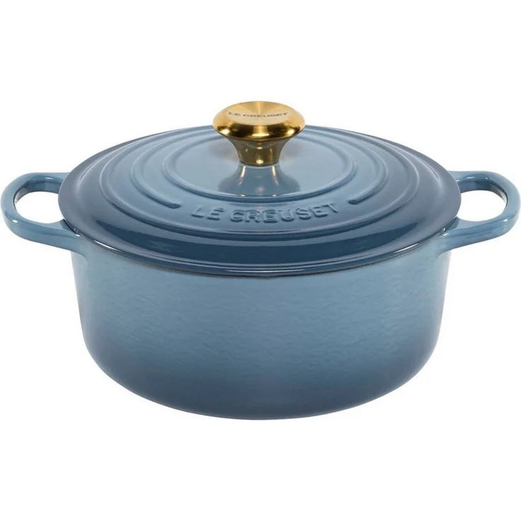 Le Creuset Signature Bräter rund 24 cm chambray – Bild 2