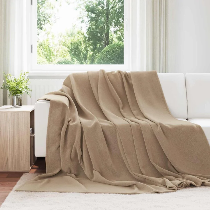 vidaXL Wohndecken 6 stk. Kamel 240 x 220 cm 8,24 kg Fleece 42016795 – Bild 1