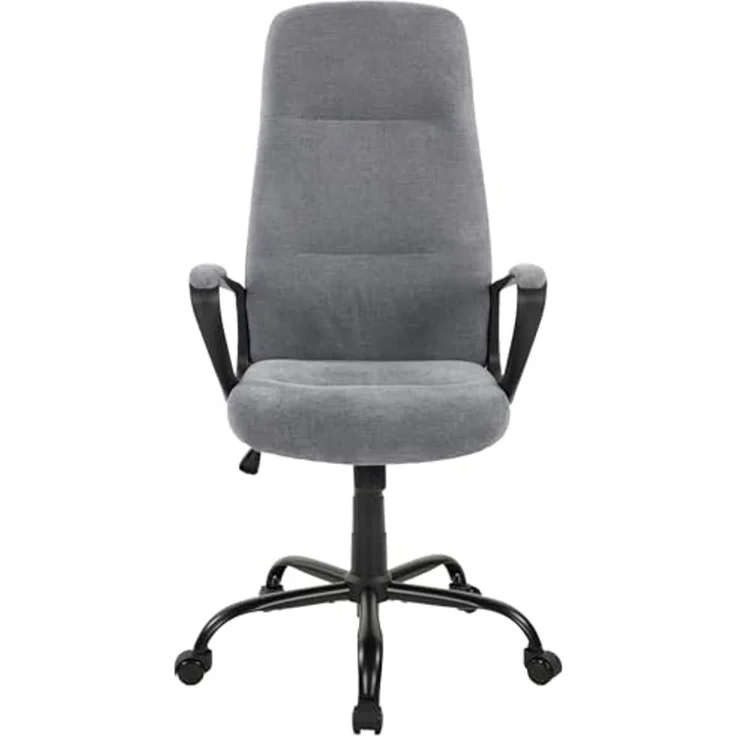Chefsessel >Merlin< ergonomisch, kieselgrau, Webstoff - 64x111x64cm (BxHxT) – Bild 2