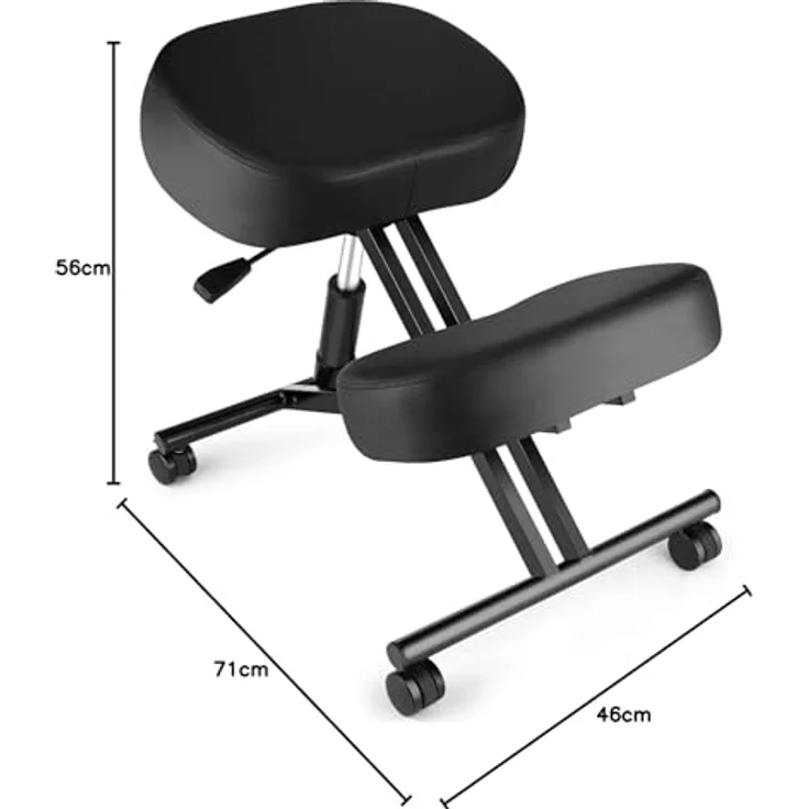 Kniehocker Ergonomisch, höhenverstellbarer Kniestuhl mit dicken Schaumstoffkissen für Heim und Büro, Neue verbesserte Luftpumpe – Bild 3