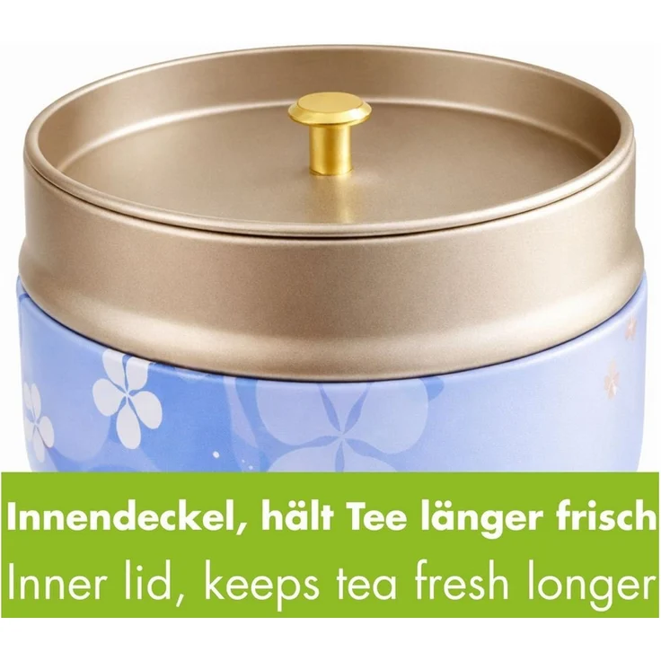 Goodwei Teedose Chazutsu Matcha Teedose aus Metall: japanisches Design, lavendel, Weißblech, (3-tlg) – Bild 3