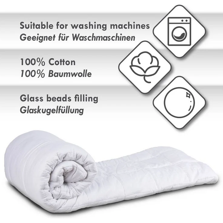 Feluna Gewichtsdecke Schwerkraftdecke Therapiedecke, Füllung: Glasmikroperlen 8 kg, Anti-Stress Bett-Decke – Bild 2