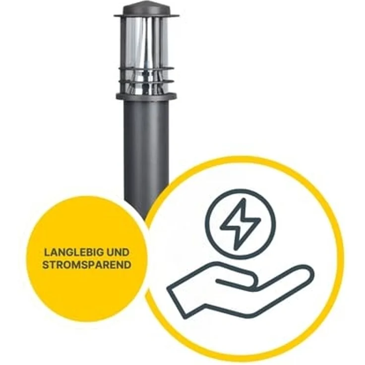 MeLiTec 2er Set LED Gartenleuchten GL13 rund, anthrazit – Bild 6
