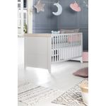 roba Gitterbett 'Helene' 70 x 140 cm - verstellbar - 3 Schlupfsprossen - umbaubar - Lichtgrau