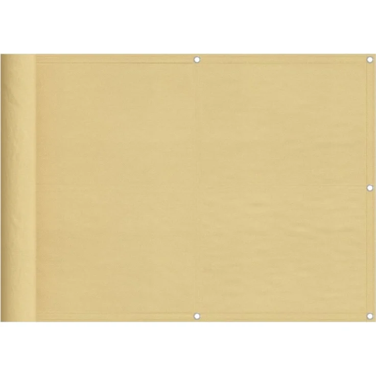vidaXL Balkonsichtschutz Sandfarben 75x300 cm 100 % Polyester-Oxford 4000021 – Bild 5