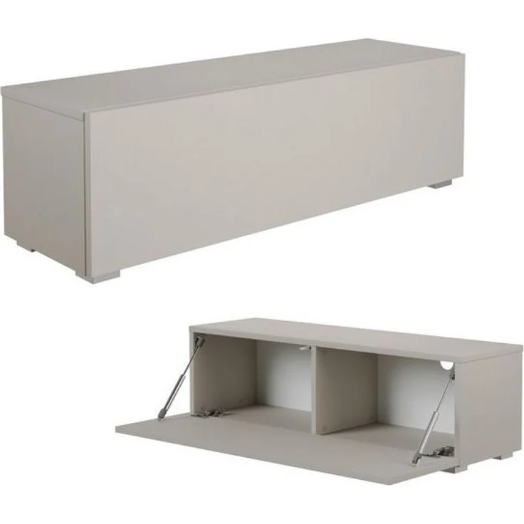 Platan Room Lowboard Kira, TV Schrank Fernsehschrank 105 / 140 / 210 / 280 cm breit Kaschmir Matt – Bild 4