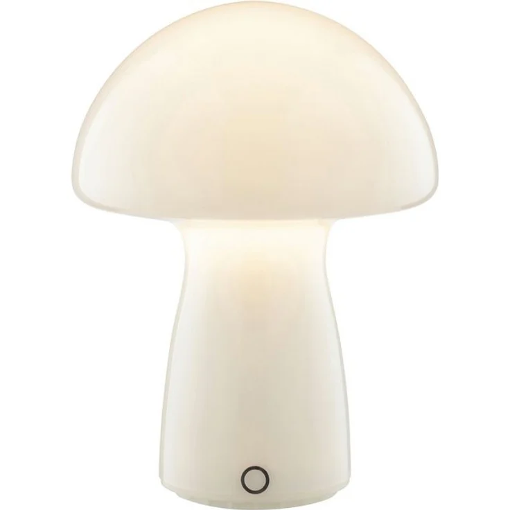 Brilliant LED Tischleuchte Erik, Dimmfunktion, LED fest integriert, Warmweiß, Pilzleuchte aus Glas mit Akku, 250 lm, 2700 K, H 22 cm, dimmbar – Bild 4