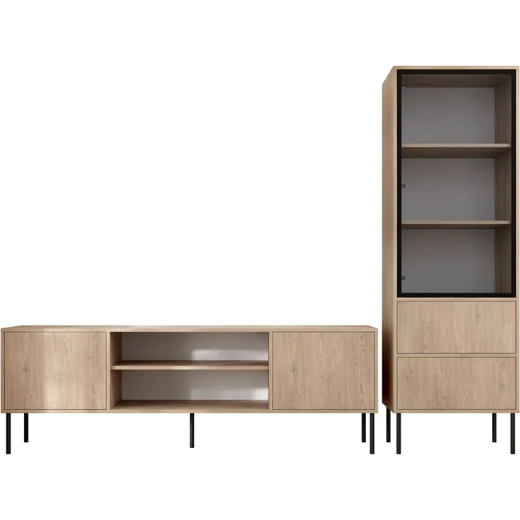 Wohnzimmer-Set Domi I (Farbe: Eiche Cremona) – Bild 2
