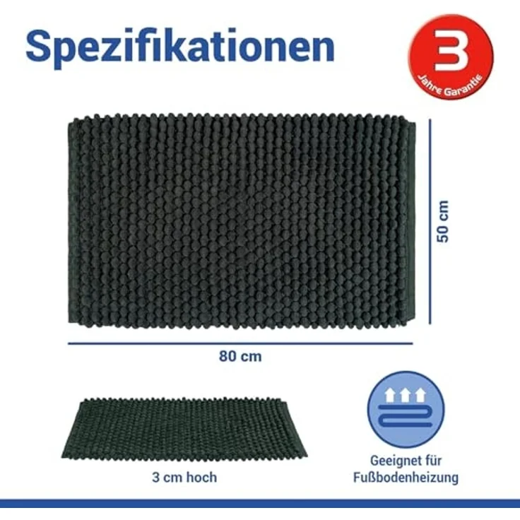 WENKO SOLIVO Badteppich 50 x 80 cm, Grün – Bild 3