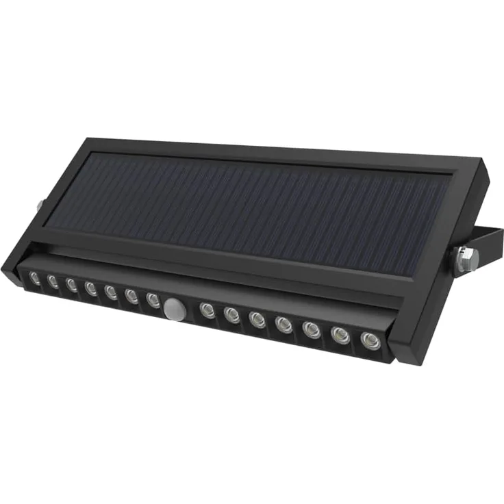 LUXULA Solar LED-Wandleuchte, 10 W, 1000 lm, PIR-Sensor, schwenkbar