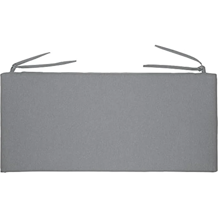 chilly pilley Bankkissen Bankauflage Polsterauflage Reißverschluss mit Schlaufen Kissen für Gartenbank Gartenbankauflage für Gartenmöbel Sitzkissen & Rückenkissen Outdoor (120 x 40 x 5 cm, Silber) – Bild 4