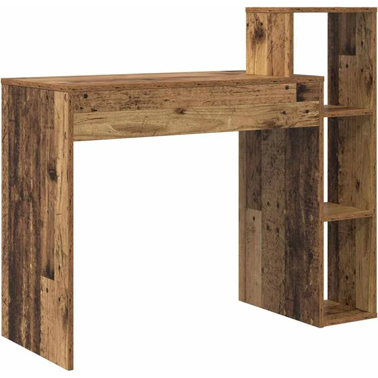vidaXL Schreibtisch mit Regal Altholz 100 x 40 x 90 cm Holzwerkstoff 869320 – Bild 6
