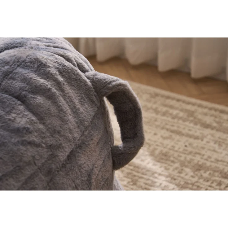 Sitzsack in Grau 98cm×98cm×60cm aus Polyester – gepolstert, formstabil und ohne Montage – Bild 10