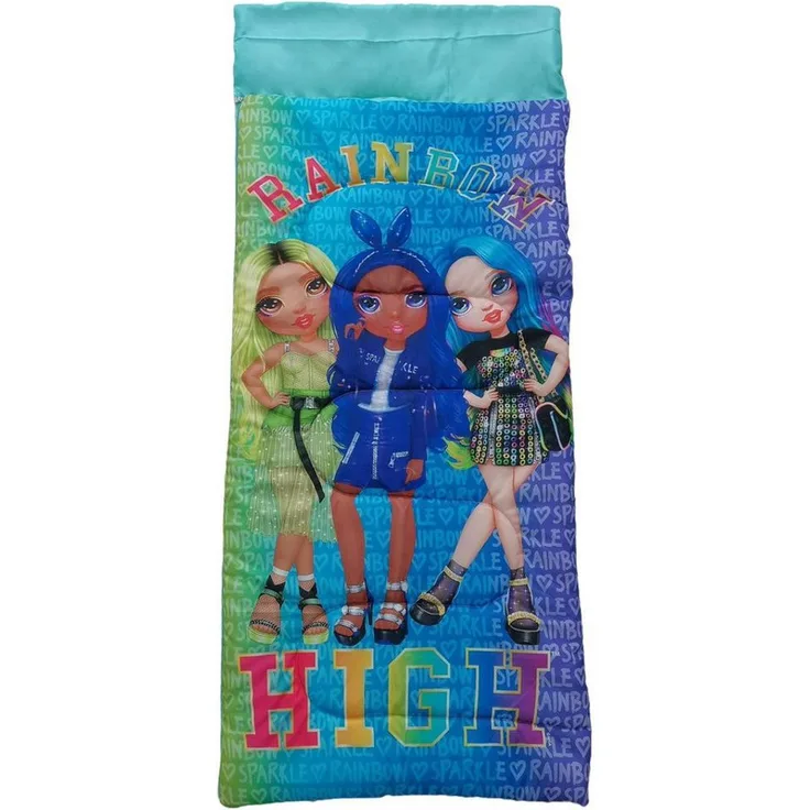 Bunter Rainbow High Schlafsack Bequeme Schlafrolle Bettrolle 70 x 165 cm für zu Hause und unterwegs