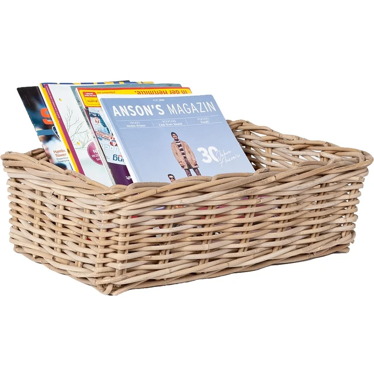 Aufbewahrungskorb VERONA-1 ca. L47cm Rattankorb Regalkorb Schrankkorb Dekokorb – Bild 2