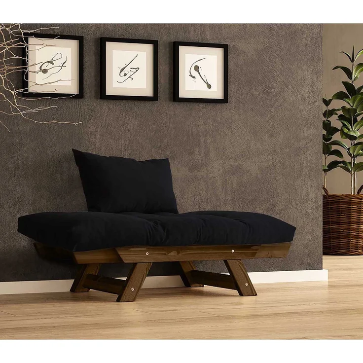 Skye Decor 'CPT8139-140' Garten-Sessel, Walnuss / Schwarz, 108-140 x 75 cm – Bild 3