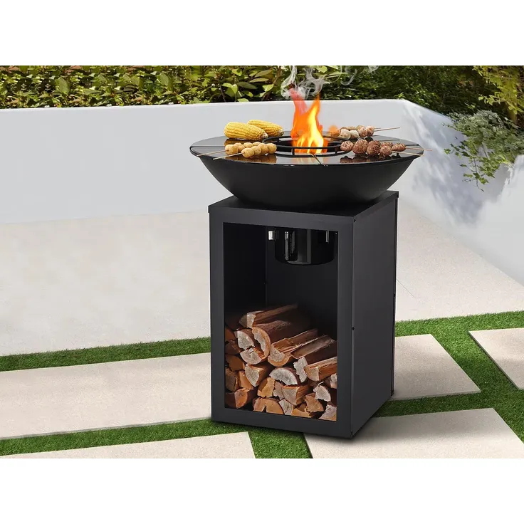 Vente-unique - IGNOS Küche Outdoor Metall Schwarz - B 80 cm x H 95 cm x L 80 cm