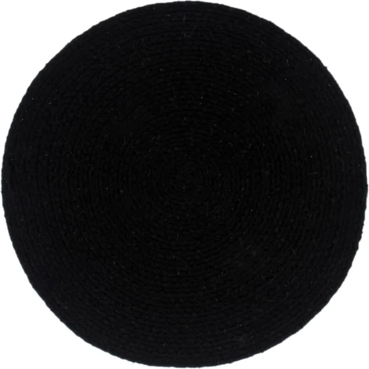 vidaXL Tischsets 4 Stk. Schwarz 38 cm Rund Baumwolle 133844 – Bild 2