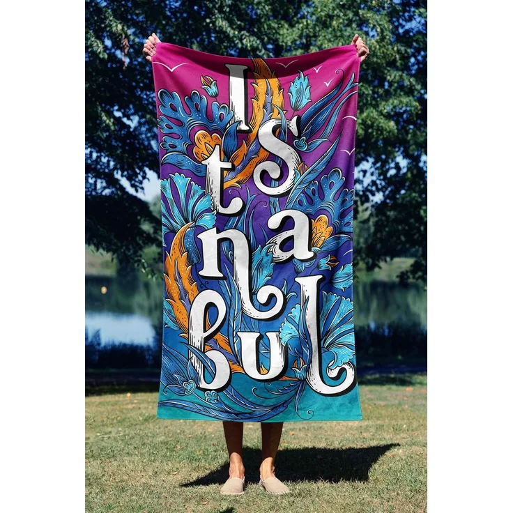 Mijolnir 'Beautiful Istanbul 90' Strandtuch, Mehrfarbig, 90 x 150 cm