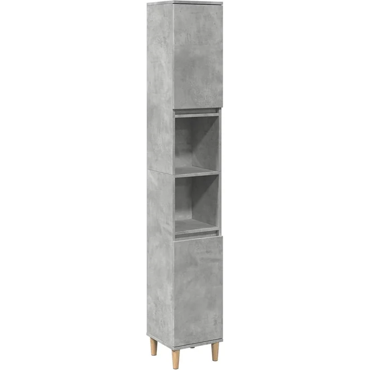 vidaXL Badschrank Betongrau 30x30x190 cm Holzwerkstoff 857101 – Bild 1