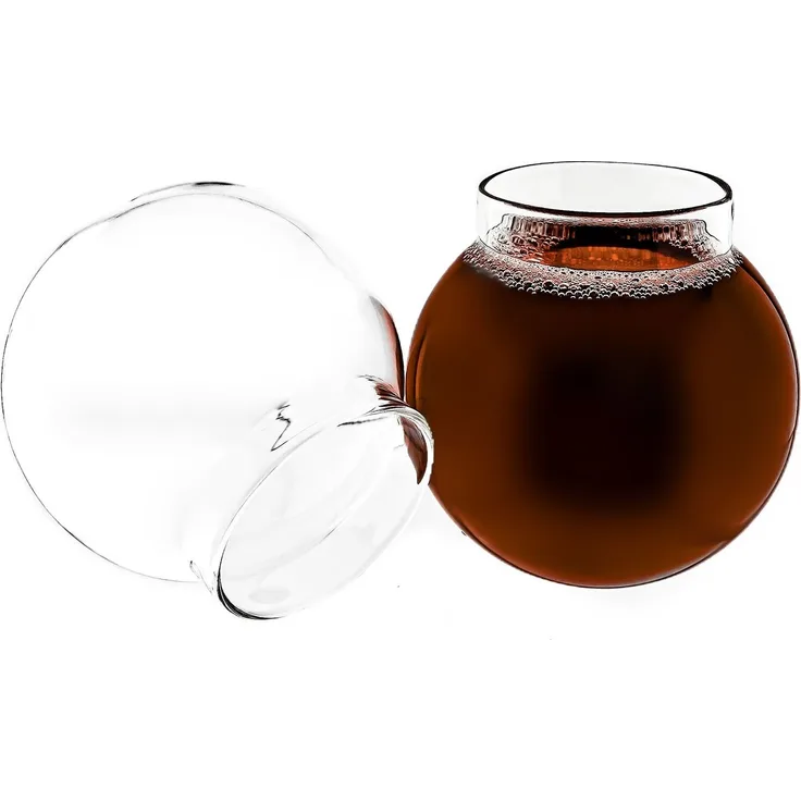 Elegantes 8er Gläser-Set in Bubble-Design Hitzebeständig aus Borosilikatglas - 350ml