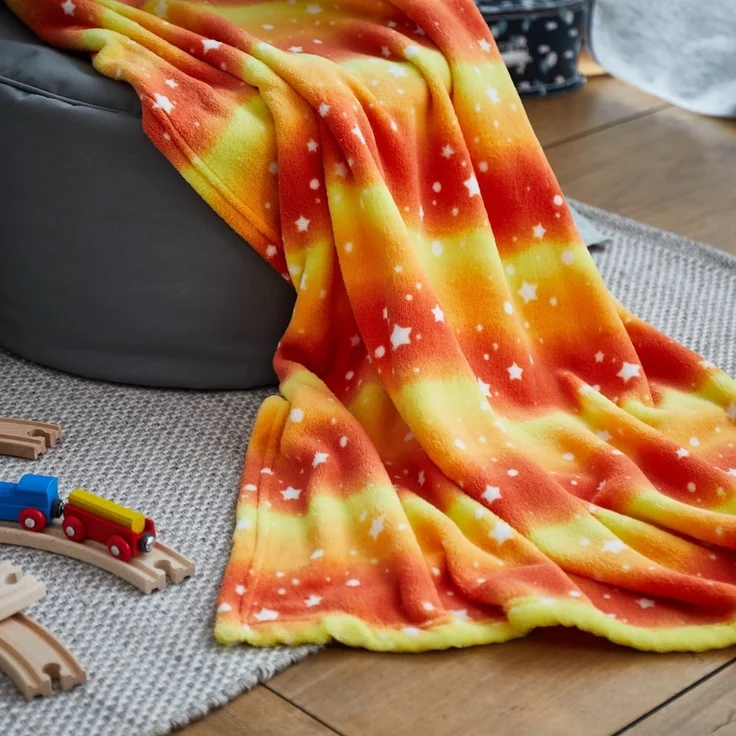 Lumaland Kuscheldecke für Kinder 100x150cm orange – Bild 6