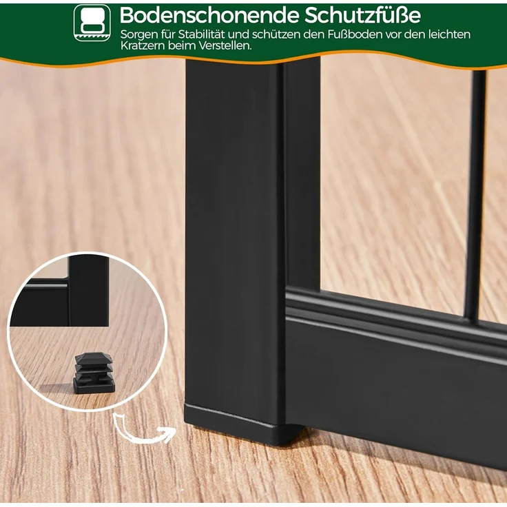 Yaheetech Hundezaun mit 2 Türen, Automatische Verriegelung, Faltbare Freigehege für Garten , 100 cm, 8 Teile – Bild 6