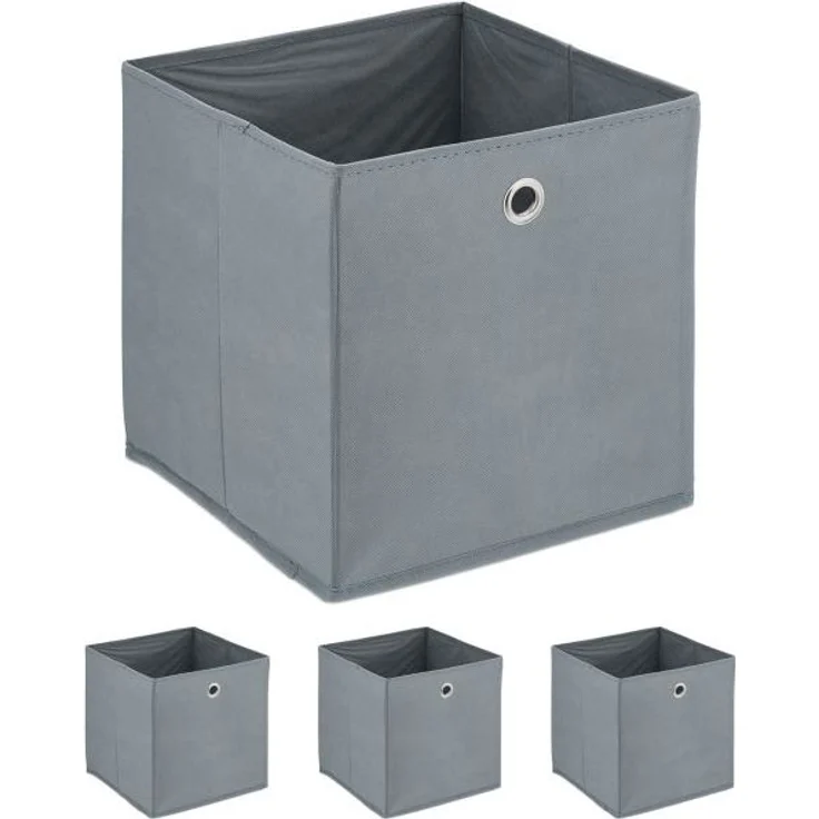 Graue Aufbewahrungsbox im 4er Set – Bild 1
