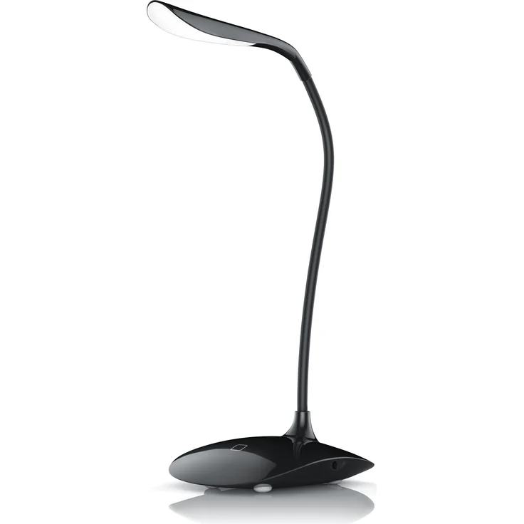 Brandson LED Schreibtischlampe dimmbar, Tischleuchte mit 3 Helligkeitsstufen, warmweiß, USB/Batteriebetrieb, schwarz