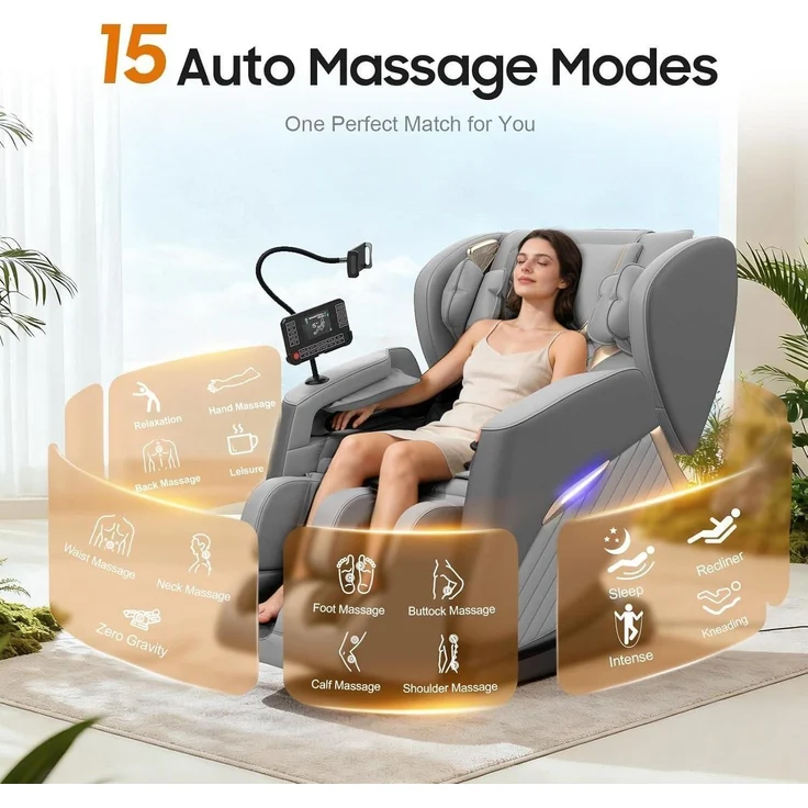 Massagesessel Ganzkorpersessel mit 16 Rollen 8 – Bild 3