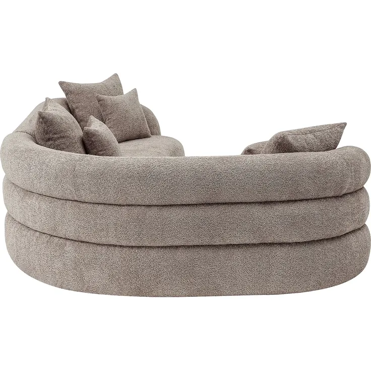 Vente-unique - LAPIOTA Sofa Stoff Schokoladenbraun - B 200 cm x H 73 cm x L 290 cm – Bild 3