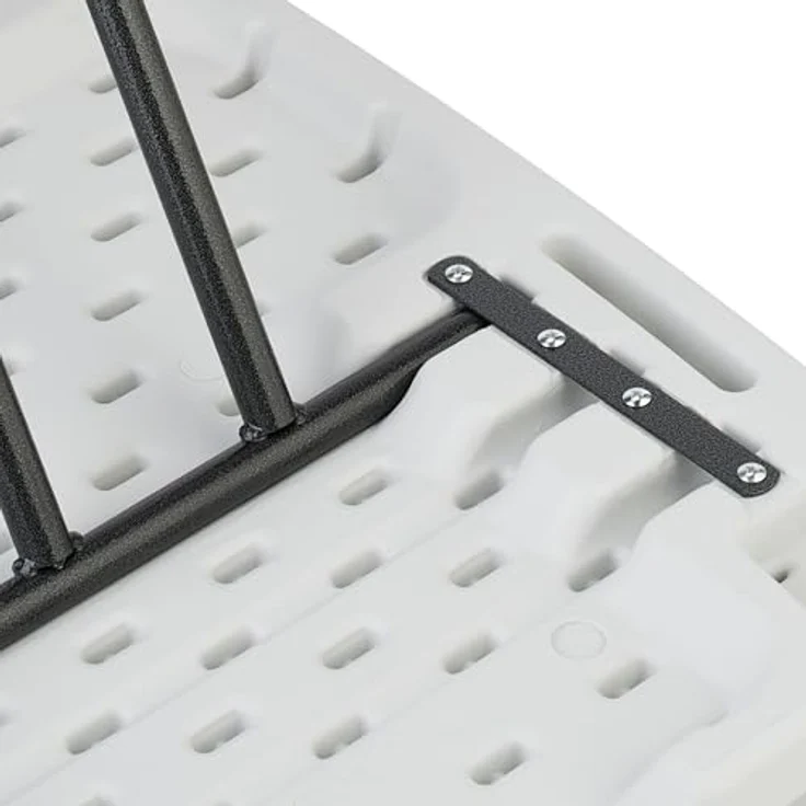 Relaxdays Campingtisch, rechteckig, Weiß, faltbar, 78x71x49 cm, klappbar, höhenverstellbar, für Garten und Camping – Bild 8