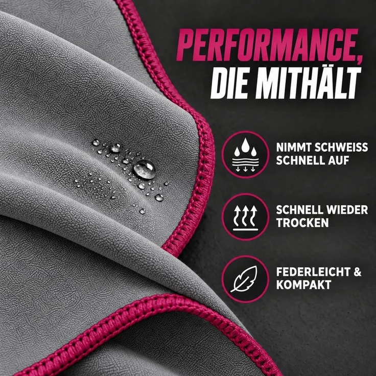 NirvanaShape Sporthandtuch NirvanaShape Mikrofaser Fitnesshandtuch mit Ecktasche und Knöpfen, saugfähig, leicht, schnelltrocknend, für Reisen, Fitness, Yoga, Sauna – Bild 4