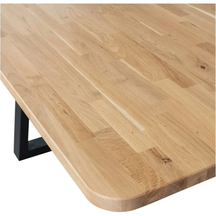 Esstisch Tablo XL aus Eichenholz, D-Gestell – Bild 5