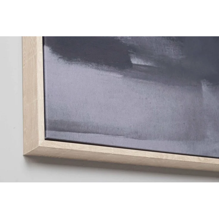 Bild Wall aus Leinwand und MDF-Holz, modern, Grau Gold im Hochformat, 60x90 cm – Bild 2