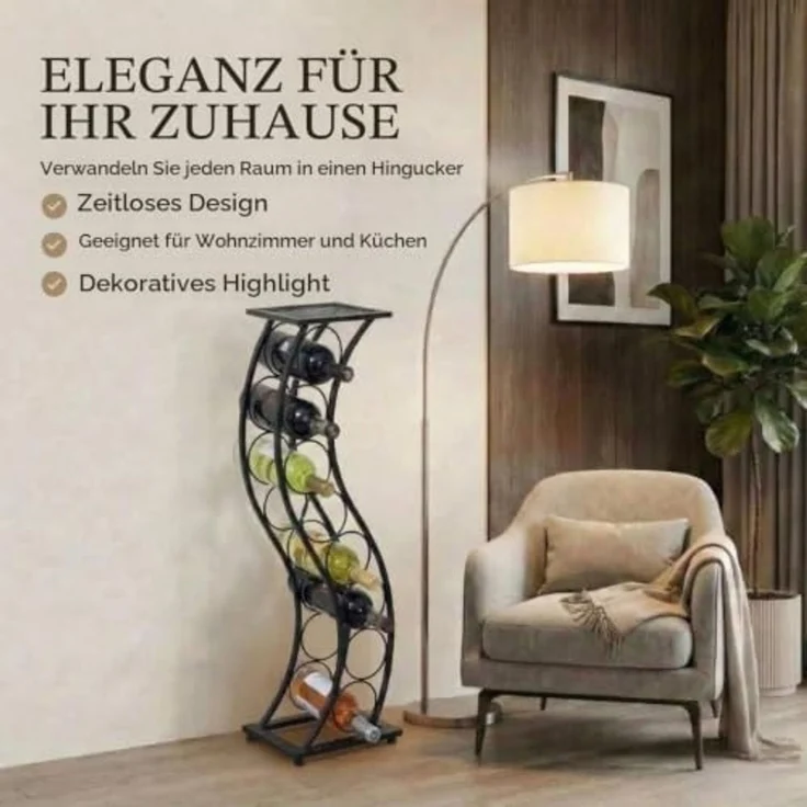 Weinregal Blumensäule Elegance 80cm Flaschenständer Flaschenhalter Blumenständer – Bild 7