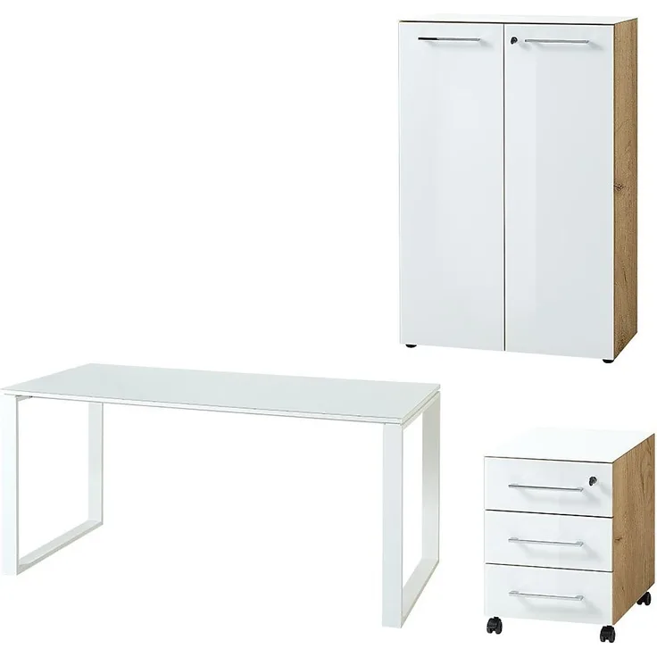 GERMANIA Bürokombination MONTERIA BHT 255x120x80 cm bunt Komplett-Büro Büro