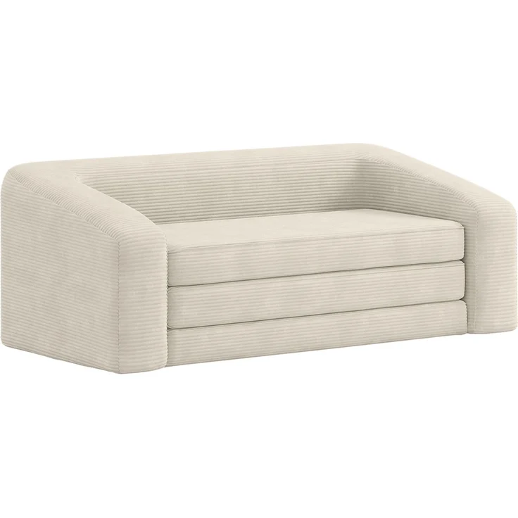 skølm 'Fjäll' Schlafsofa 2 Sitzer mit 2 Kissen, beige, Cordsofa ausklappbar, mit Liegefunktion, vakuumverpackt ohne Aufbau – Bild 14