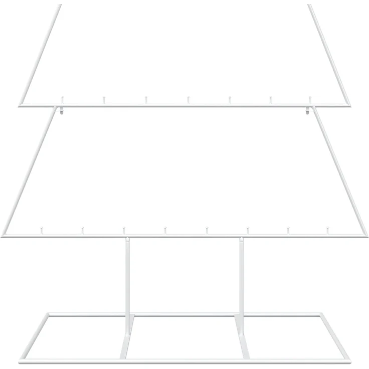 vidaXL Metall Weihnachtsbaum KUOPIO 180 cm Stahl Weiß 42053826 – Bild 6