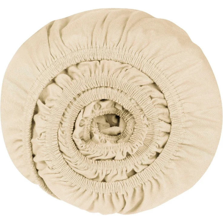Schiesser 'Flexi' Spannbettlaken mit Gummizug, Jersey / Elasthan, Creme, 200x220cm – Bild 2