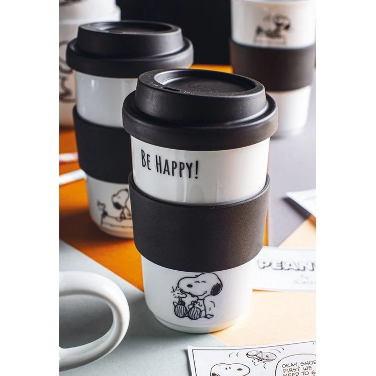 KAHLA Coffee-to-go-Becher fillit Becher 0,40 l Peanuts + Trinkdeckel, Porzellan, einwandig, Made in Germany – Bild 3