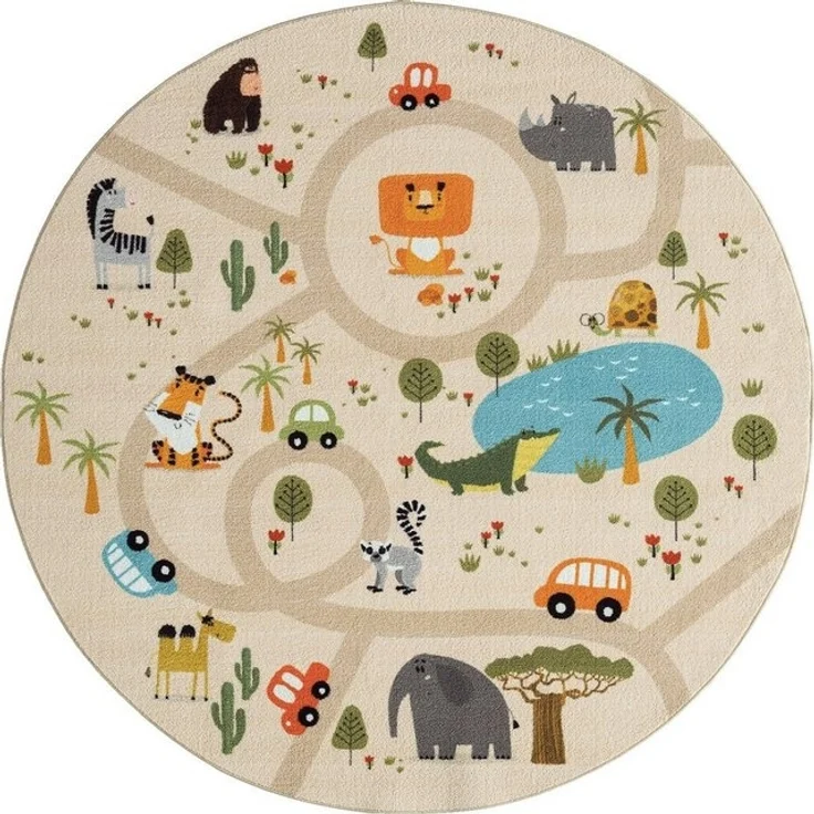 the carpet Teppich Happy Life round, rund, Höhe: 4 mm, Life Kinderzimmer Teppich Spielteppich pflegeleicht – Bild 2