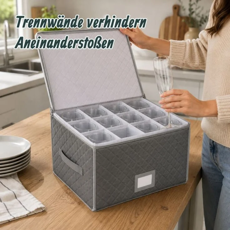 Relaxdays Aufbewahrungsbox für Geschirr Set – Bild 6